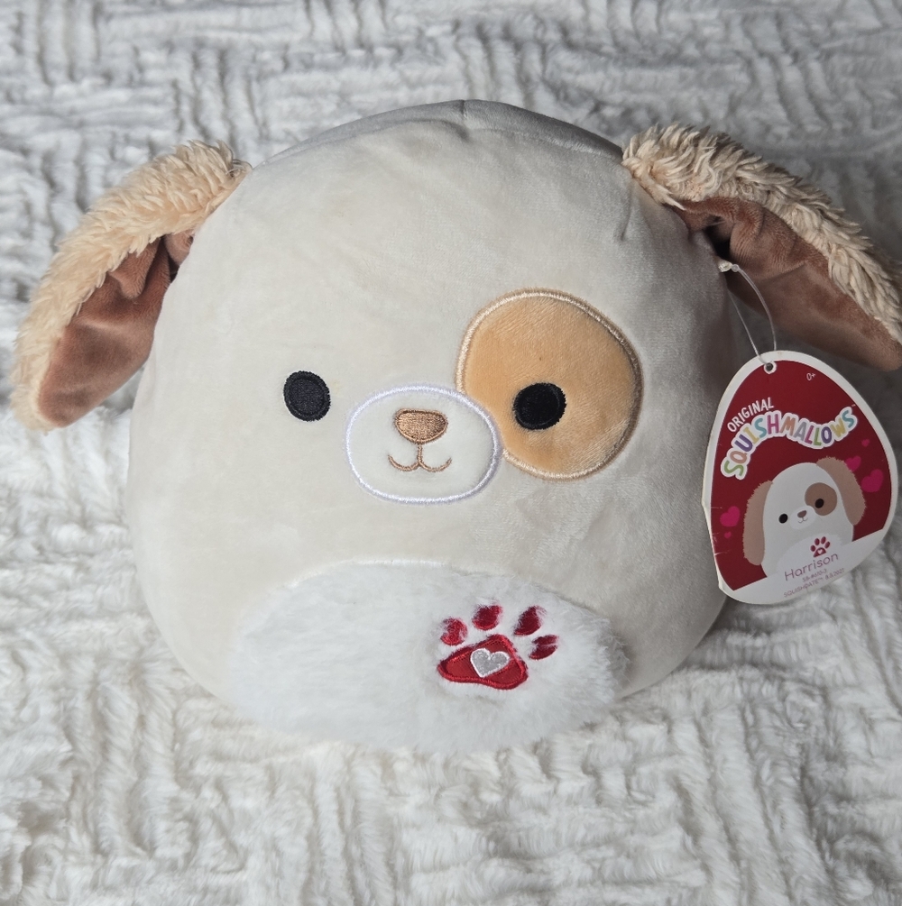 BNWT Squishmallow 8” inch HARRISON The Dog - LIMITED ED Kellytoy 2022